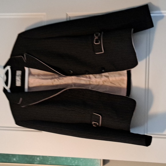 Tahari Pin Stripped Blazer, Petite - Picture 2 of 6